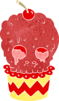 spaventoso cranio Cupcake cartone animato png