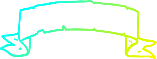 freddo pendenza linea disegno di un' cartone animato scorrere bandiera png