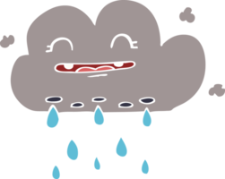 nuage de pluie doodle dessin animé png