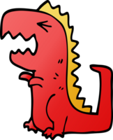 tecknad doodle rytande t rex png