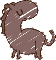 dibujo de tiza de caballo png