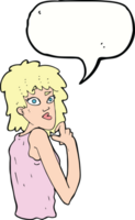 cartoon surprised woman with speech bubble png