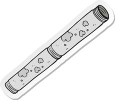 klistermärke av en tecknad serie gammal rör png