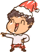 disegno di gesso dell'uomo di natale png