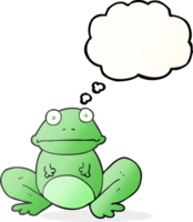 tiré pensée bulle dessin animé grenouille png