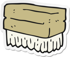 sticker of a cartoon scrubbing brush png