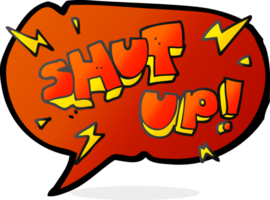 drawn speech bubble cartoon shut up symbol png