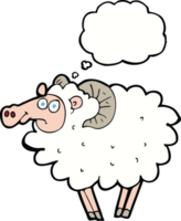 cartoon ram with thought bubble png