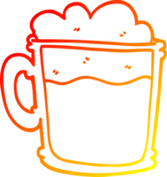 warm gradient line drawing of a cartoon cup of blackberry png