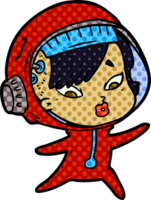 cartoon astronaut woman png