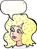 cartoon woman looking concerned with speech bubble png