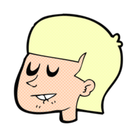 drawn cartoon man biting lip png