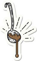 sticker of a tattoo style ladle of gravy png