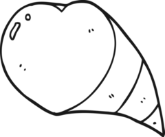 symbole de coeur d'amour de dessin animé png