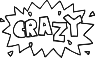 cartoon word crazy png