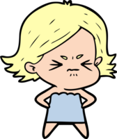 cartoon angry girl png