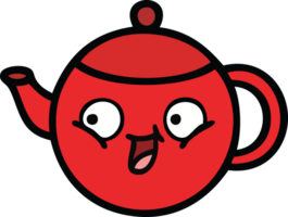 cute cartoon of a teapot png