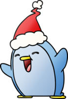 mano disegnato Natale pendenza cartone animato di kawaii pinguino png