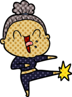 cartoon happy old woman png