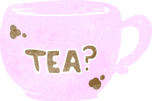 taza de té de dibujos animados png