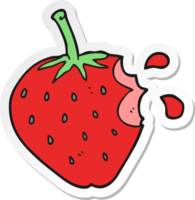 autocollant d'une fraise de dessin animé png