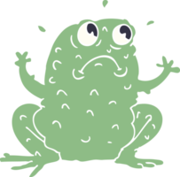 cartoon doodle nervous toad png