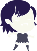 flat color style cartoon undead vampire girl png