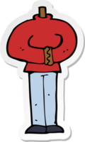 sticker of a cartoon body png