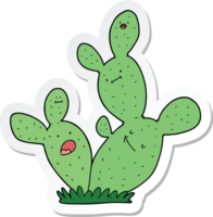 pegatina de un cactus de dibujos animados png