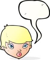 cartoon unimpressed woman with speech bubble png