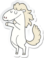 autocollant d'un cheval de dessin animé png