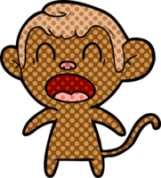 shouting cartoon monkey png