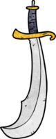 cartoon curved sword png