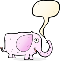 cartone animato bambino elefante con discorso bolla png