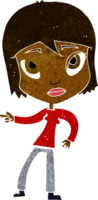cartoon pointing woman png