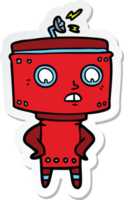 sticker of a cartoon robot png