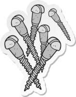 sticker of a cartoon screws png