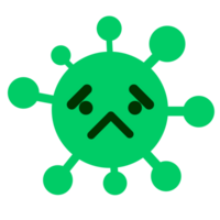 simple unhappy virus png
