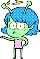 cartoon alien girl png