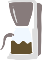 flat color illustration of coffee maker png