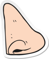 sticker of a cartoon human nose png