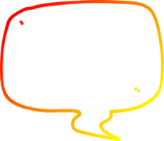 warm gradient line drawing of a cartoon speech bubble png