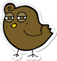 sticker of a funny cartoon bird png