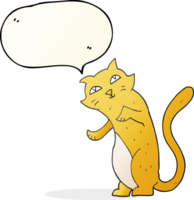 gezeichnet Rede Blase Karikatur Katze png