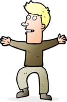 Cartoon erschrockener Mann png