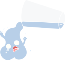 pouring water flat color style cartoon png