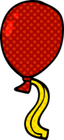 tecknad serie klotter röd ballong png