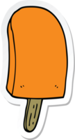 sticker of a cartoon ice lolly png