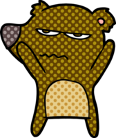 desenho de urso bravo png