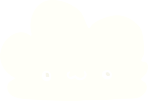 nuage de dessin animé mignon style couleur plat png